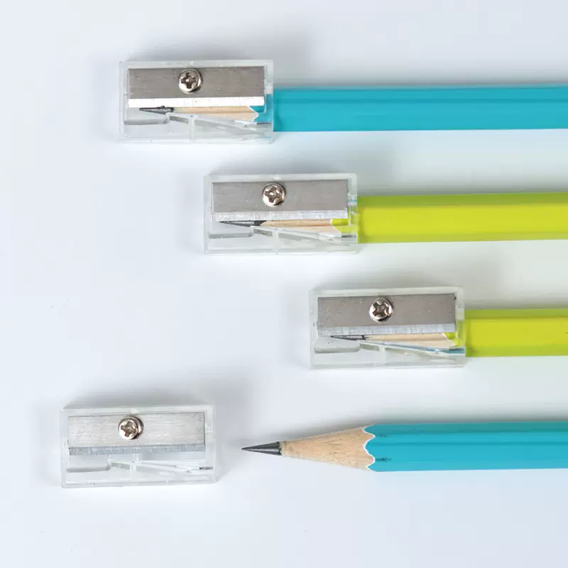 卷笔刀手动卷笔刀透明转笔刀奖品小削笔刀单孔铅笔刀批发削笔器