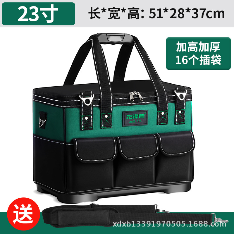 Pioneer Toolbox al por mayor lienzo grueso Oxford bolsa de electricista bolsa de herramientas de carpintería bolsa de almacenamiento de mantenimiento grande