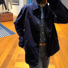 正确版本早春新款RL拉夫小马复古灯芯绒教练工装翻领夹克外套男女