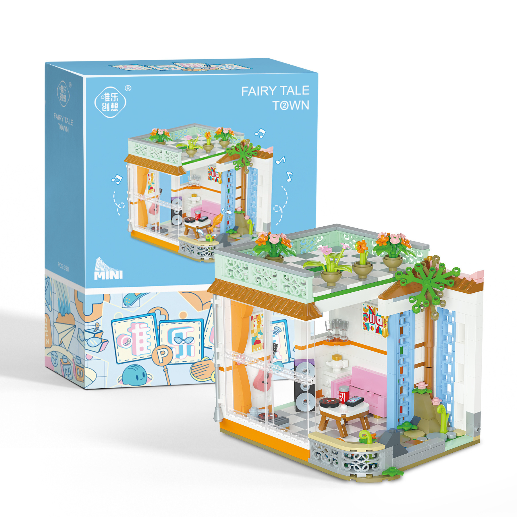 WL micro-partícula rompecabezas micro-partícula ensamblado DIY bloques de construcción de juguete 2033-2036 Street View serie de entrega al por mayor