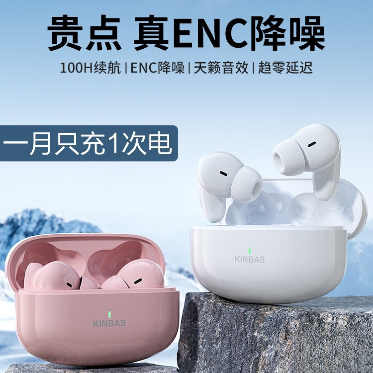 100 Hours of Battery Life Enc Noise Reduction Wireless Bluetooth Headset Sports 2025 Genuine Model Suitable for Apple Xiaomi Huawei