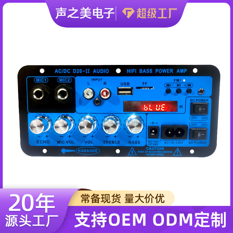 国境を越えた特別な車の Bluetooth デジタルディスプレイ付きパワーアンプボード 12v24v220v 多目的パワーアンプマザーボード D20-II|undefined