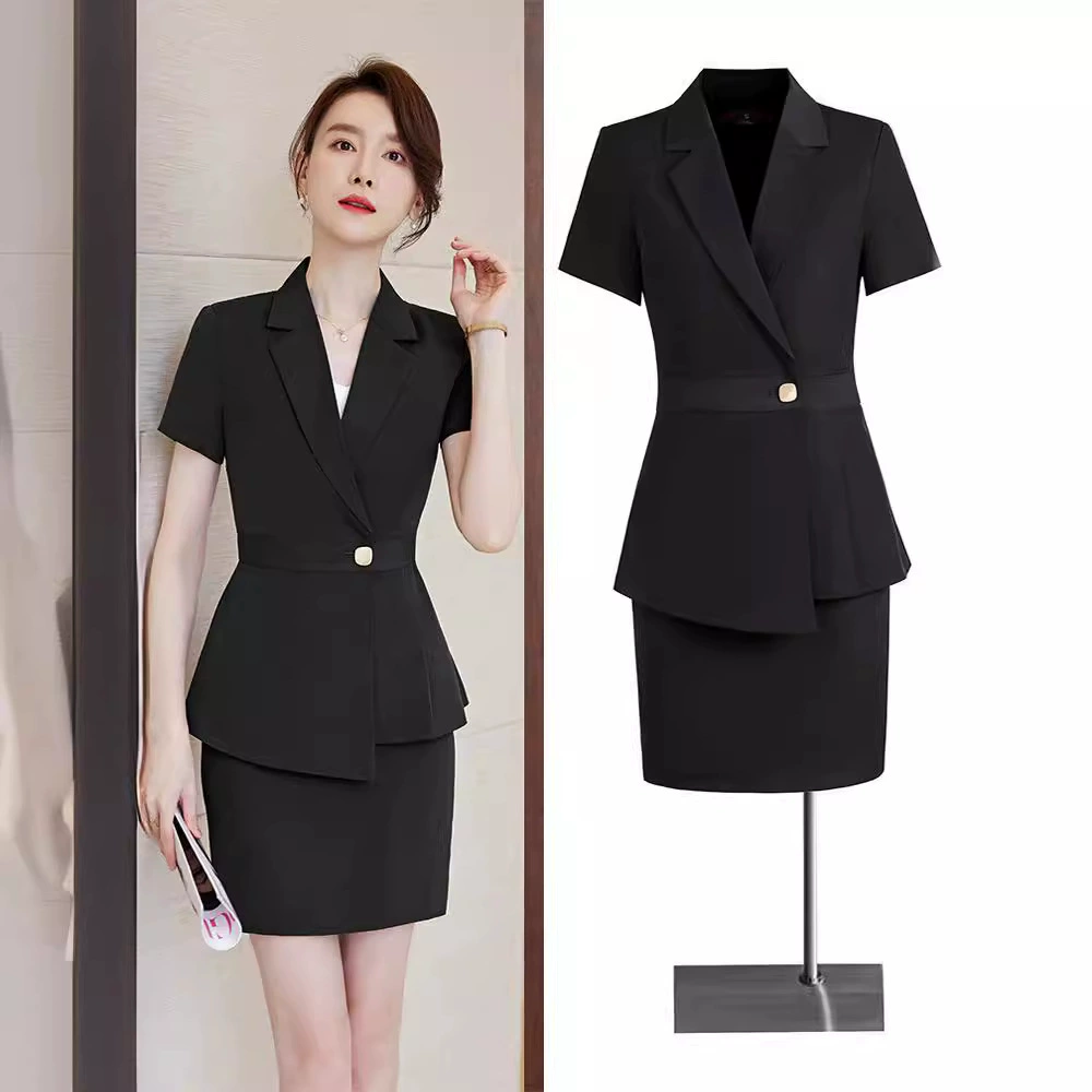 Work suit, sleeves, set for hotel for work, with short sleeve, custom-made