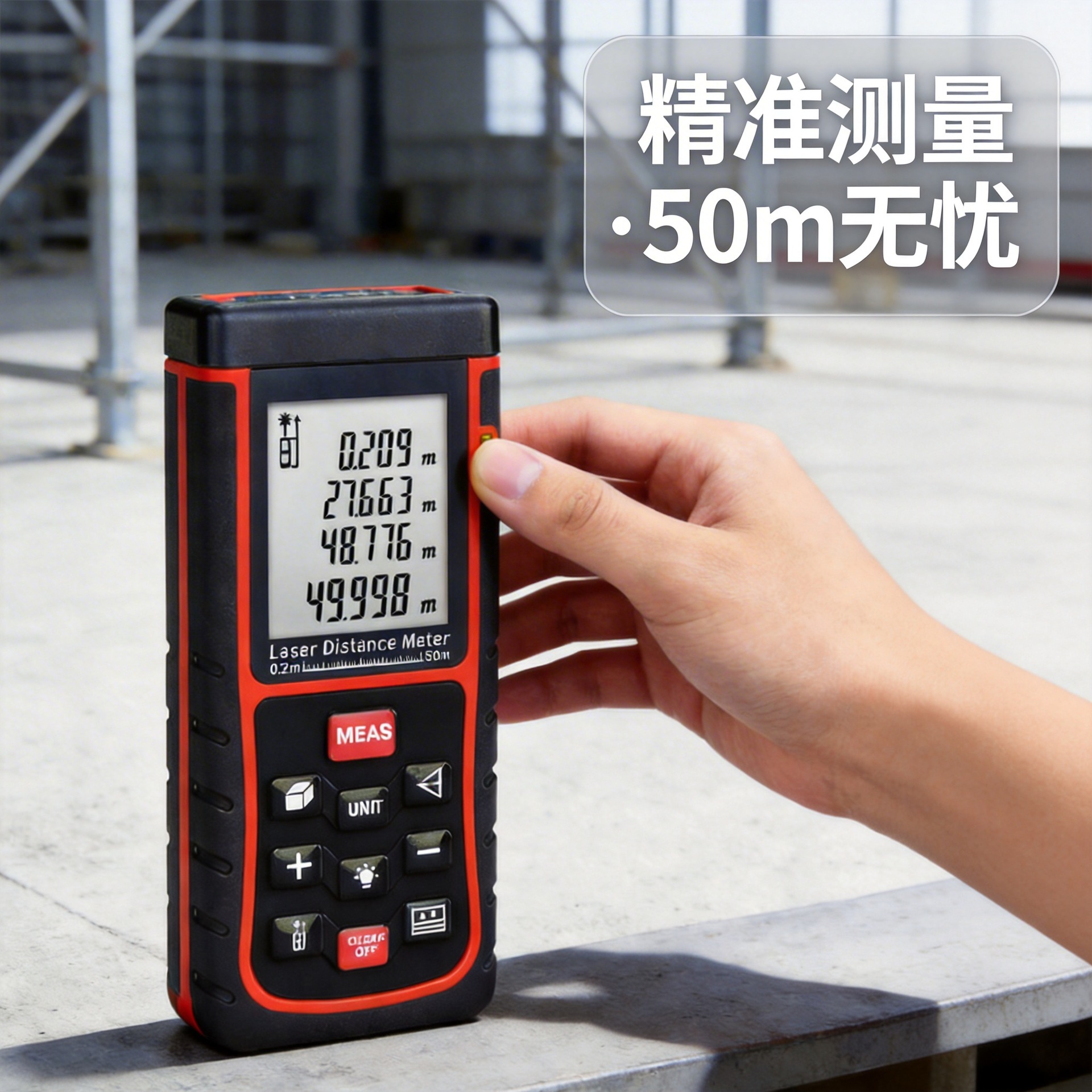 小额 批发价格优惠手持测高仪 便携 电子尺 50米 激光测距仪RZE50
