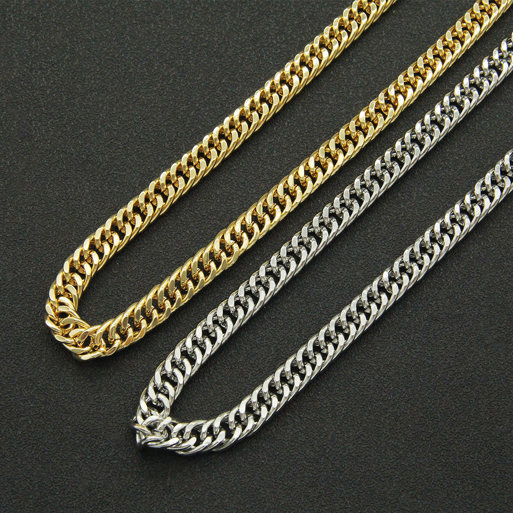 Fashion Double-layer Cuban Chain Necklace Accessories Pendant display picture 4