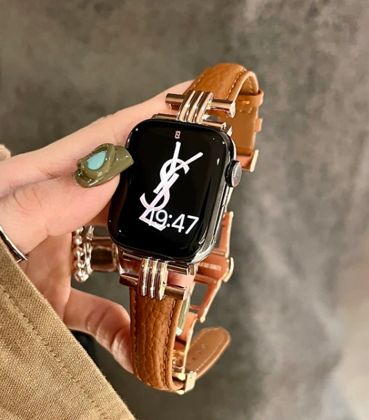 Применение Apple с AppleWatch9/8/7 кожаная маленькая талия девочке iWatch4/5/6SE3ULTRA