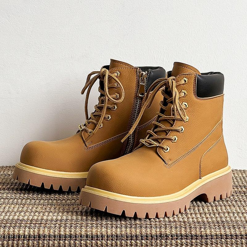 Martin сапоги мужской тренд дизайн английского стиля толстое дно увеличить сапоги для альпинизма на открытом воздухе