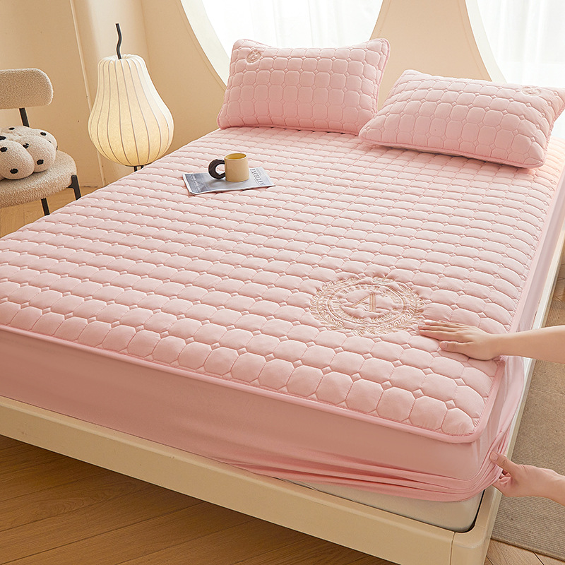 2024 nuevo producto Sombrilla de cama Clase A Sombrilla de cama de algodón crudo-A Sombrilla de cama acolchada de soja Cojín protector Funda antipolvo