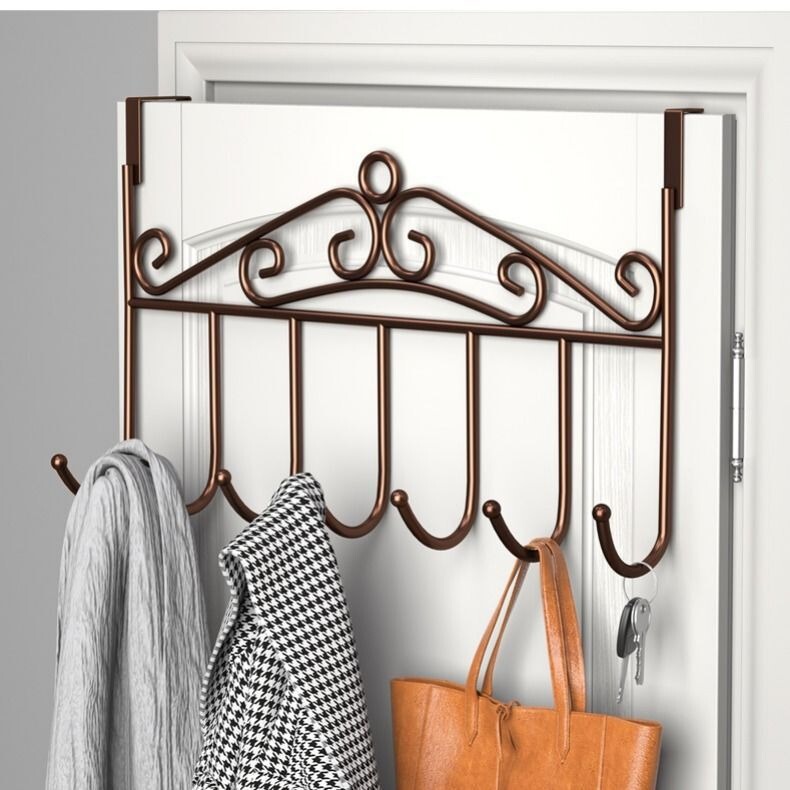 No-Drill Door Hook Rack, Wall-Mounted Clothes Rack, Bathroom Entryway Clothes Hanger, Storage Hook No-Drill Door Hook Rack, Wall-Mounted Clothes Rack, Bathroom Entryway Clothes Hanger, Storage Hook