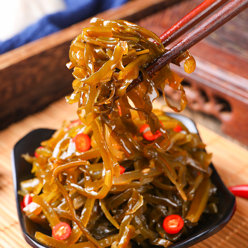 Spicy Dried Kelp Strips 30g*30 Bags Snack Appetizer Side Dish Small Packaging Salted Vegetable Spicy Pickled Vegetable Shandong