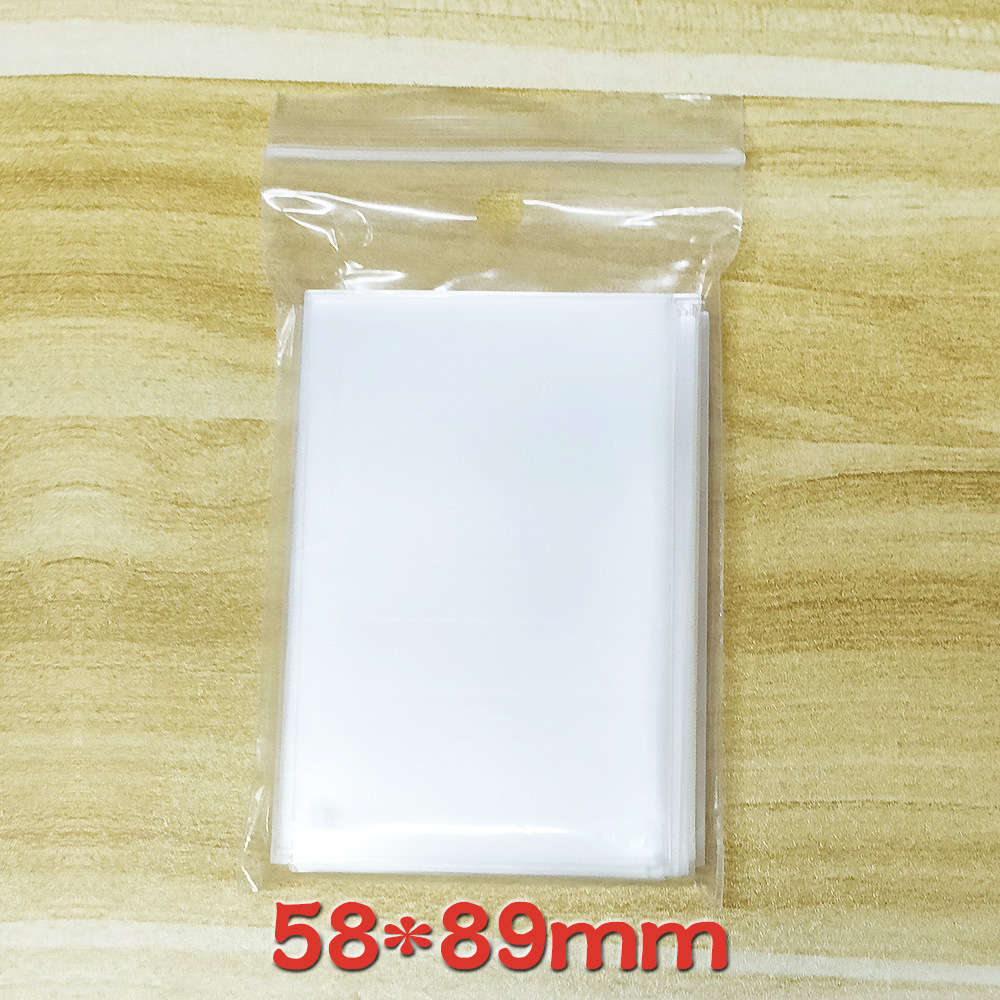 Venta al por mayor CPP transparente 20 tarjeta de seda película titular de la tarjeta gu ka tarjeta pequeña barra bolsa autoadhesiva bolsa de autosellado cubierta protectora palomitas de maíz