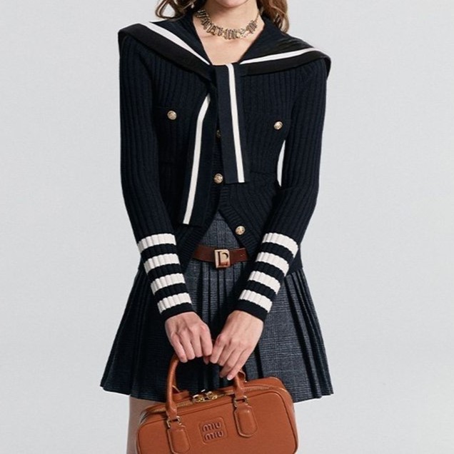 Navy Japanese school skirt