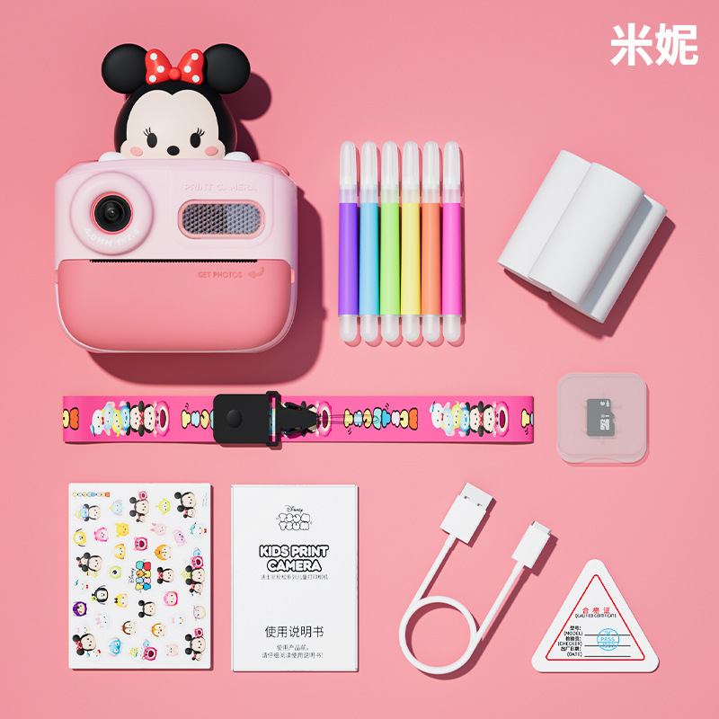 Nueva cámara de impresión infantil K64 Mickey 4800W HD puede tomar fotos y videos Regalos de juguetes para bebés