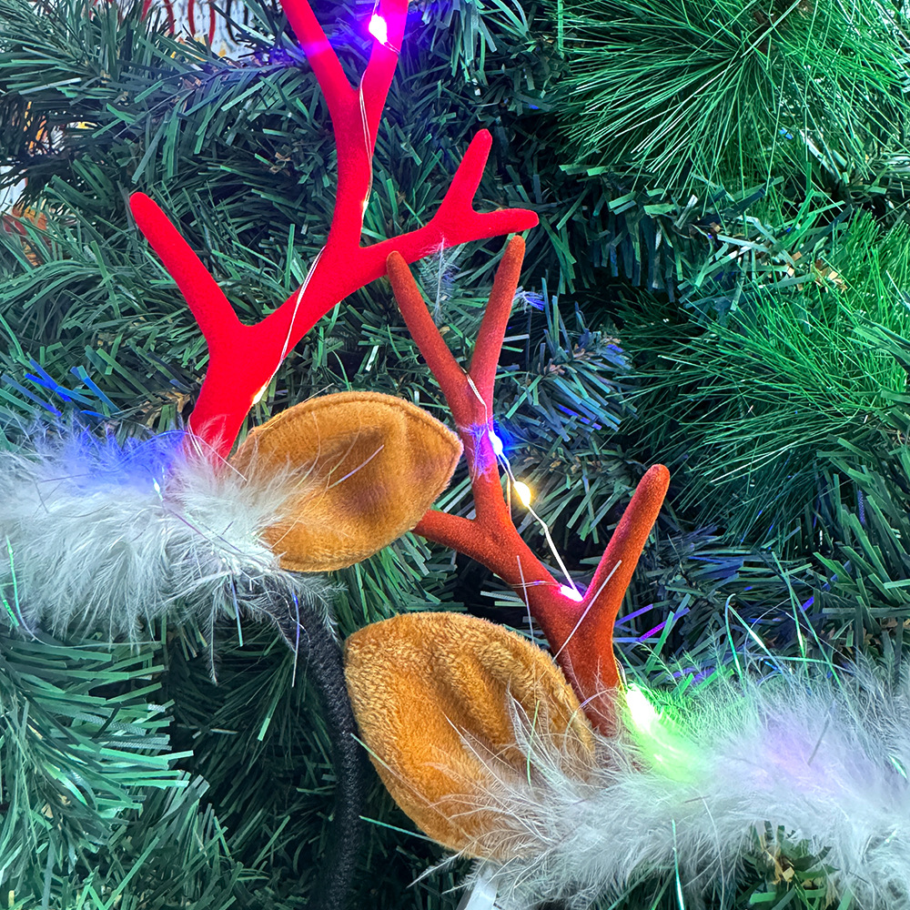 Nueva diadema de Navidad accesorios para el cabello niños adultos fiesta decoración luminosa Navidad diadema accesorios para el cabello