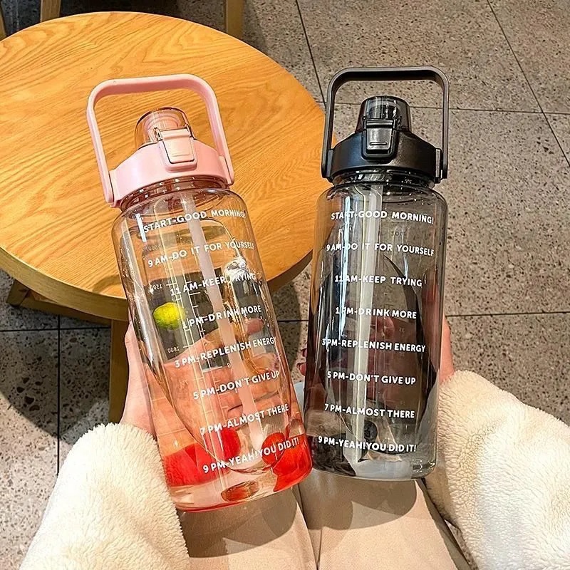 水杯超大容量高颜值吨吨桶户外运动吸管杯新款刻度杯子耐高温水壶