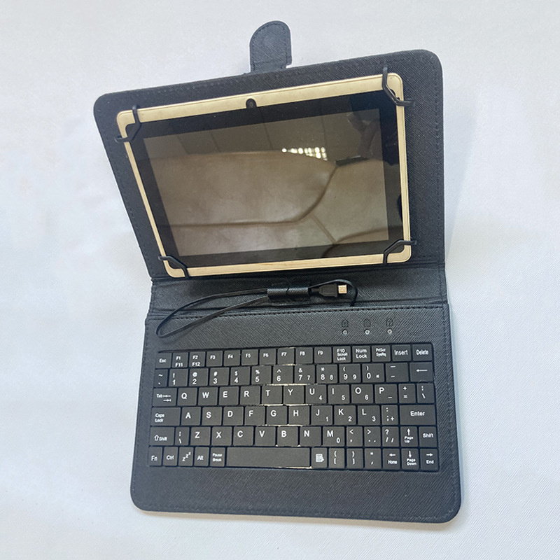 7-Inch 8-Inch 9-Inch 9.7inch 10.1inch Tablet Computer Four-Hook Wired Keyboard Leather Case Stand Multi-Function
