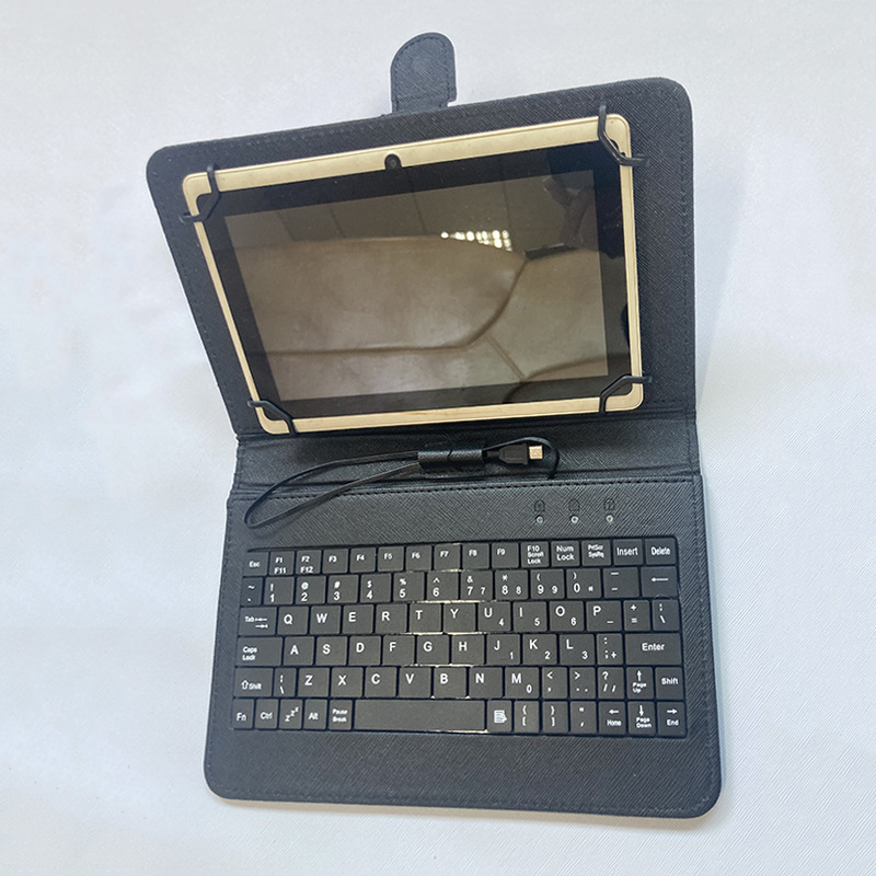 7-Inch 8-Inch 9-Inch 9.7inch 10.1inch Tablet Computer Four-Hook Wired Keyboard Leather Case Stand Multi-Function