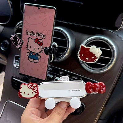Qadınlar üçün Avtomobil Telefon Tutacağı, Hava Çıxışı, 2025 Yeni Sevimli Kreativ Daxili Naviqasiya Braketi