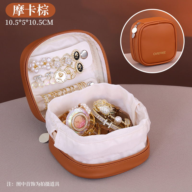 Bolsas de joyería portátiles transfronterizas collares pendientes bolsas de almacenamiento de joyería 2025 nuevas pulseras brazaletes caja de joyería