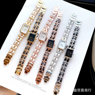 Xiaoxiangfeng Middle Ancient Sugar Watch Vintage Woven Strap Women's Black Gold Watch Live Hot Selling Factory Daifa