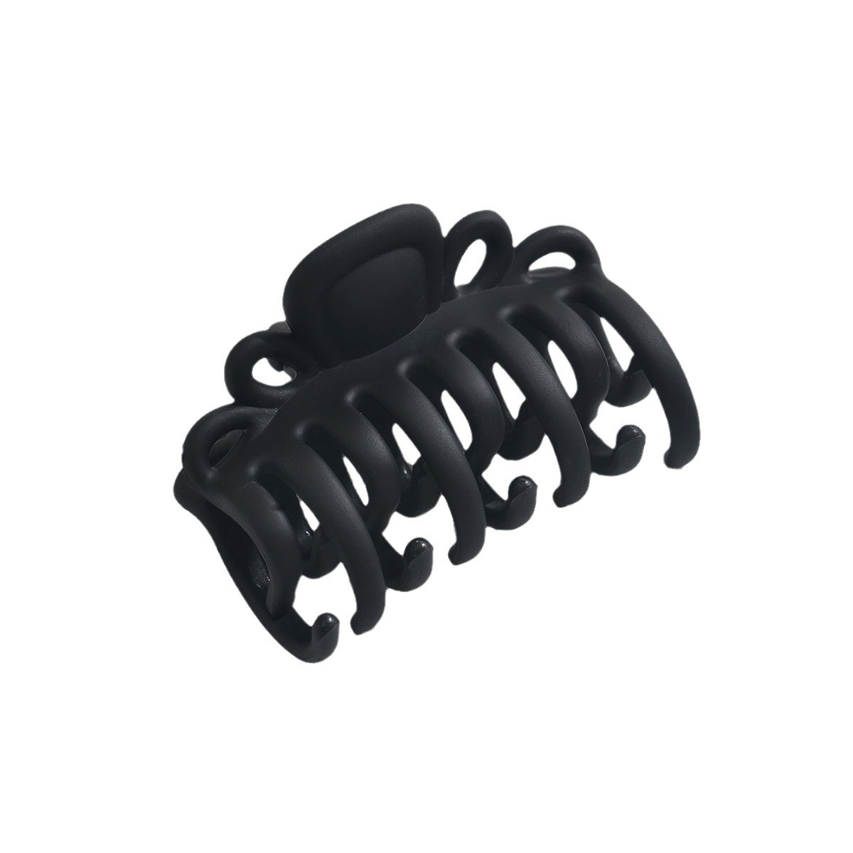 Doble fila de dientes clip de cabello medio clip de cabello de plástico esmaltado para mujeres cabeza trasera clip de cabello adornamiento clip de cabello 4.5CM