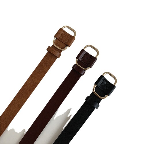 Wholesale non-hole simple belt women's decorative versatile jeans belt adjustable small belt style trouser belt