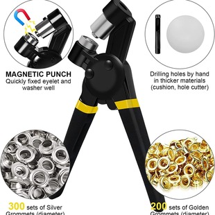 Hot Selling Portable and Labor-saving Handheld Punching and Buckle Air-eye Pliers Clothing Luggage Leather Shoes and Hats Chicken-eye Pliers Set