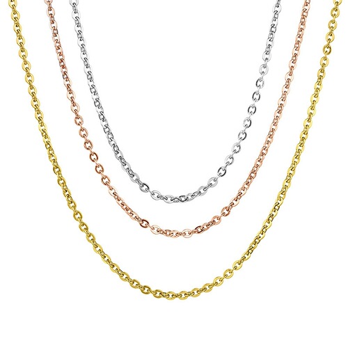 316L Hammer Cross Fine Chain Collar Chain Flat Cross Necklace Simple Jewelry Steel Chain Factory Direct Supply Meter Number 
