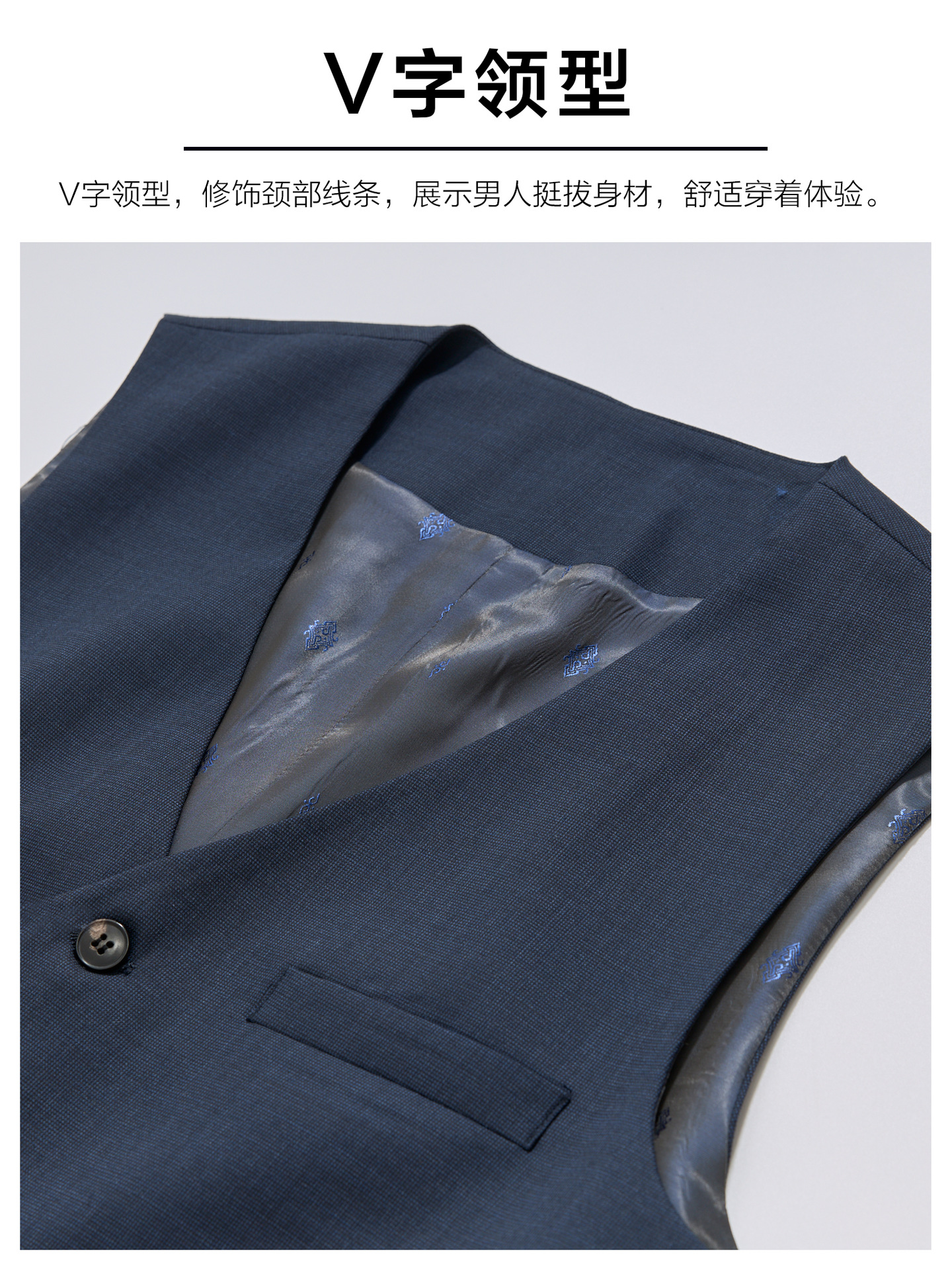 Trajes de lana de seda chaleco de hombre chaleco de hombre chaleco de banca chaleco de trabajo azul tibetano personalizado