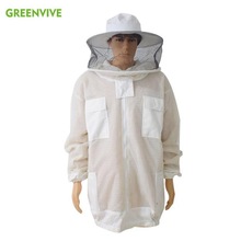 养蜂工具出口型圆太空帽太空服半身棉质透气防蜂衣3D加厚防蜜蜂蛰