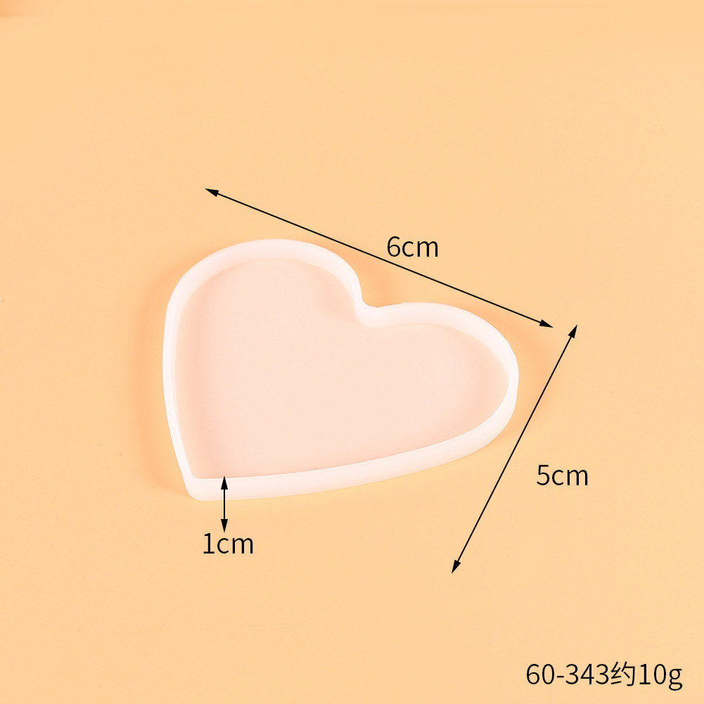 DIY cristal epoxi molde de pastel de silicona amor redondo cuadrado rectangular Mesa posavasos Decoración