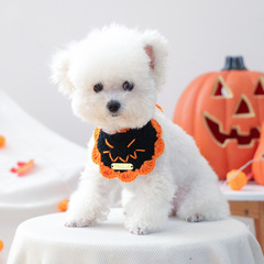 ペット、犬、猫、小型犬、子犬、ファッショナブル、ロマンチック、かわいいアクセサリー、ハロウィンゴールドラベルウール唾液タオル