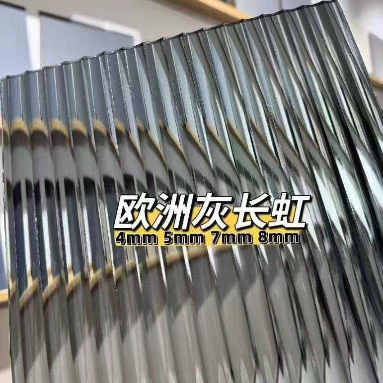 Европейское серое барокко Changhong с водным узором, серебряная волна, грушевидное стекло, высокотемпературная закалка, можно резать на расстоянии и закалить, не выцветая.