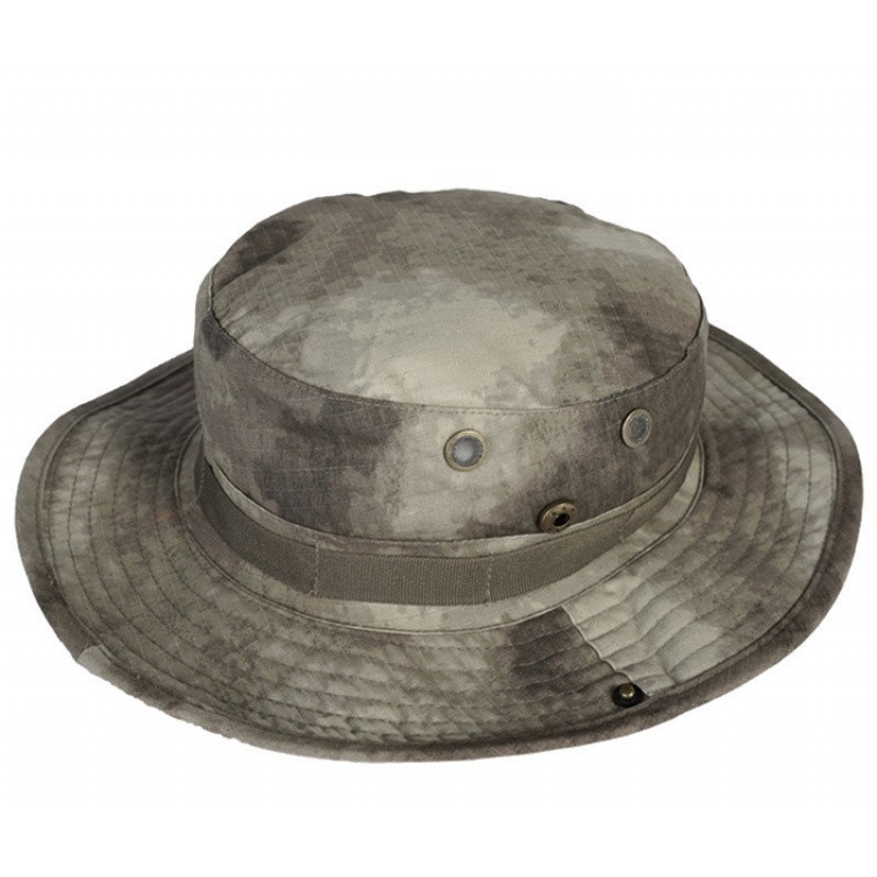 Camuflamiento gorra de borde redondo gorra de entrenamiento militar para hombres y mujeres gorra de ocio al aire libre gorra de pesca gorra de sombrero de sombra fábrica en stock LOGO