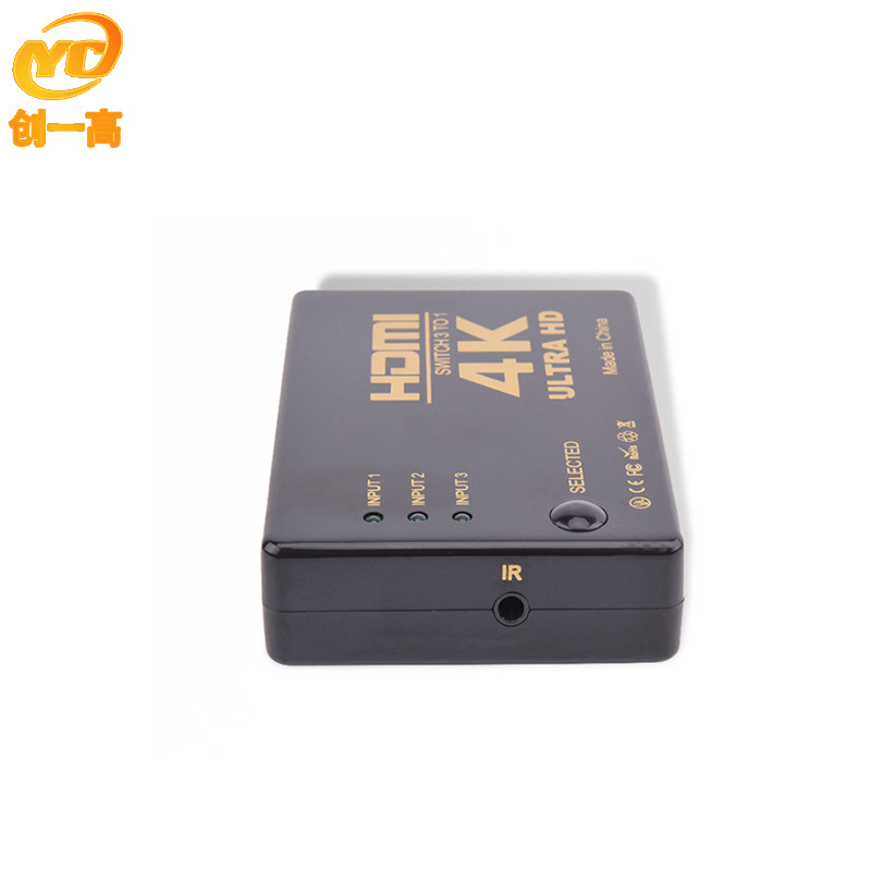 HDMI 4K conmutador de tres interruptores uno HD 3-interruptor 1 incorporado de infrarrojos