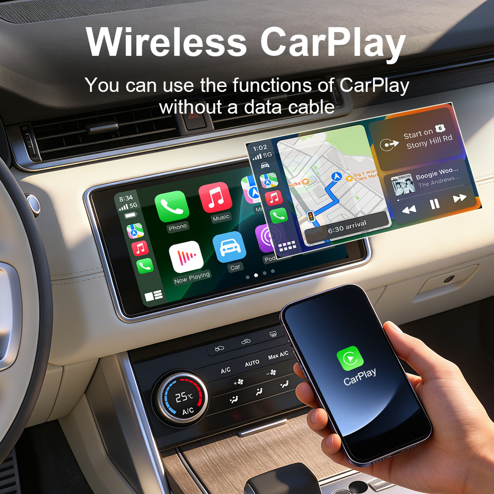 Cross-Border Wireless Carplay Box Private Model Mini Portable Apple Android Auto Smart Car Connectivity Box