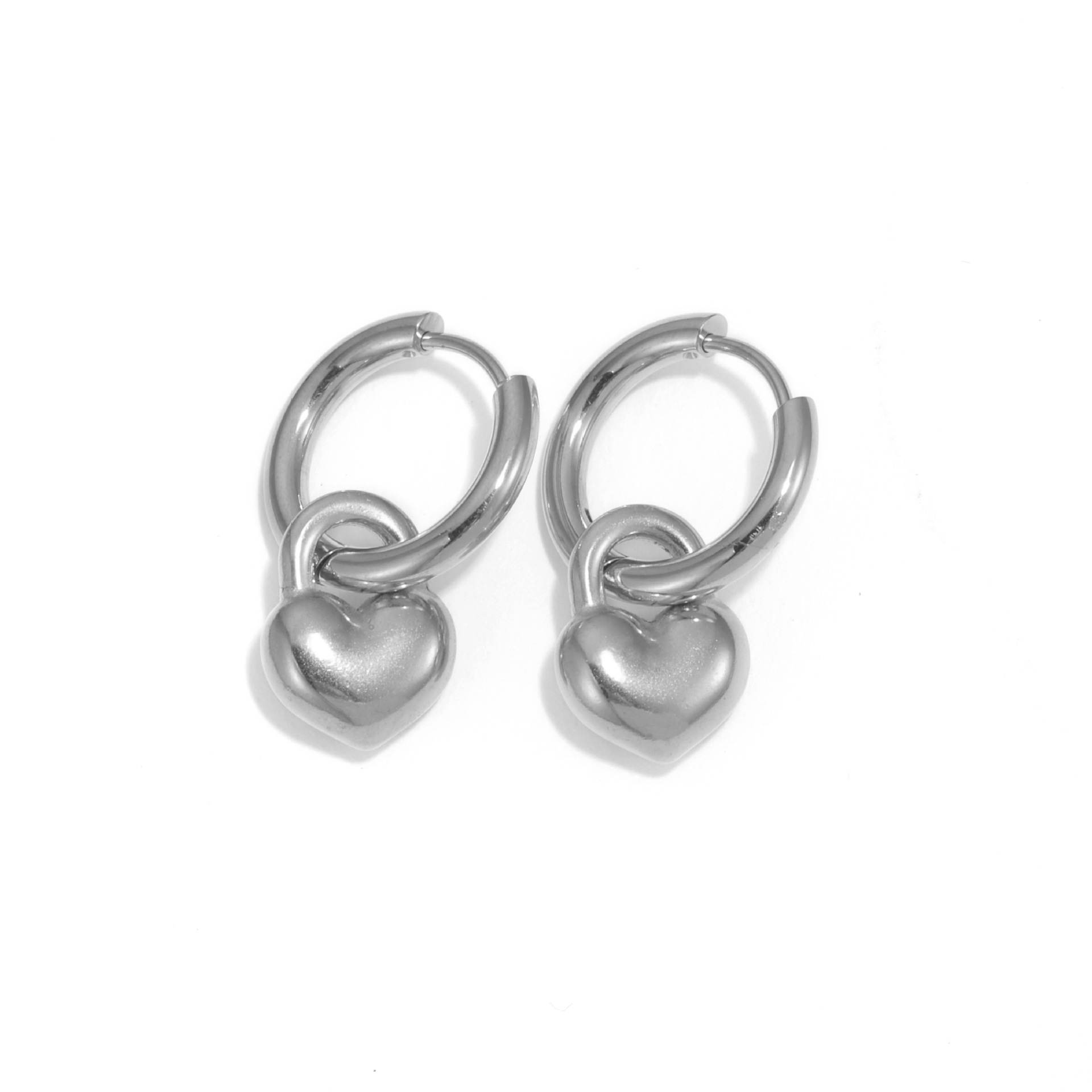 11g Weight 304 Stainless Steel Ear Needle Material Drop Earrings Classification 1 Pair Quantity Holiday, Daily Occasion 304 Stainless Steel Material Star, Heart Shape Pattern Women's Gender Plating Design Basic, Modern Style, Classic Style Style 1 Pair Basic Modern Style Classic Style Star Heart Shape Plating 304 Stainless Steel Drop Earrings 11