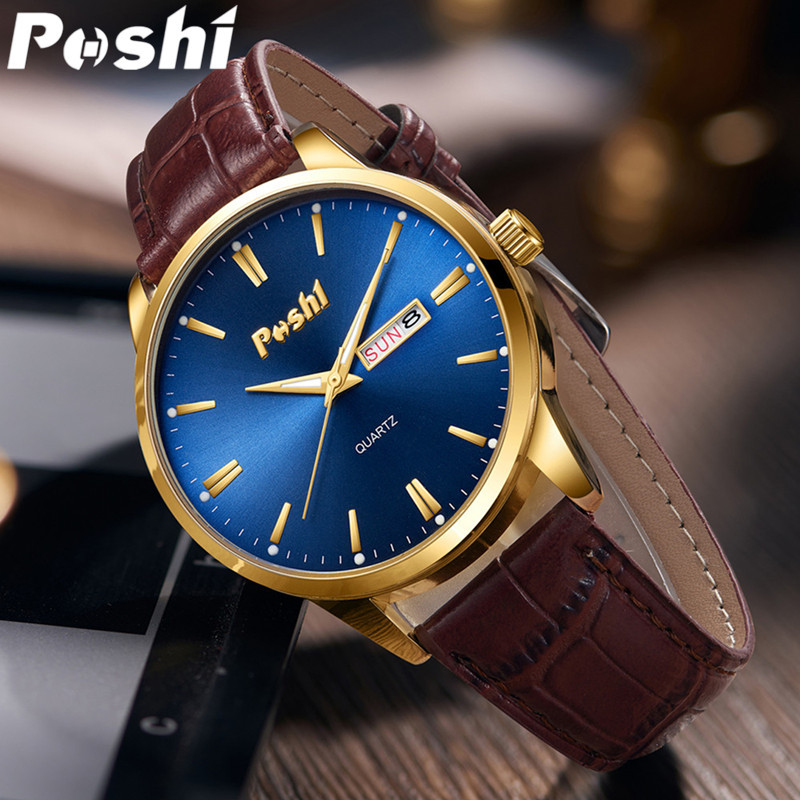 Reloj de marca POSHI al por mayor reloj de cuarzo de comercio exterior transfronterizo TikTok popular negocio impermeable reloj de hombre