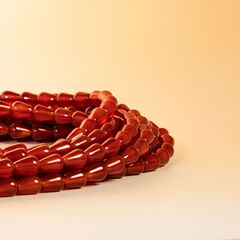 Jingxi ジュエリー赤瑪瑙ドロップ型ルースビーズ diy ジュエリーアクセサリー古代スタイルのヘアピンタッセル素材在庫卸売