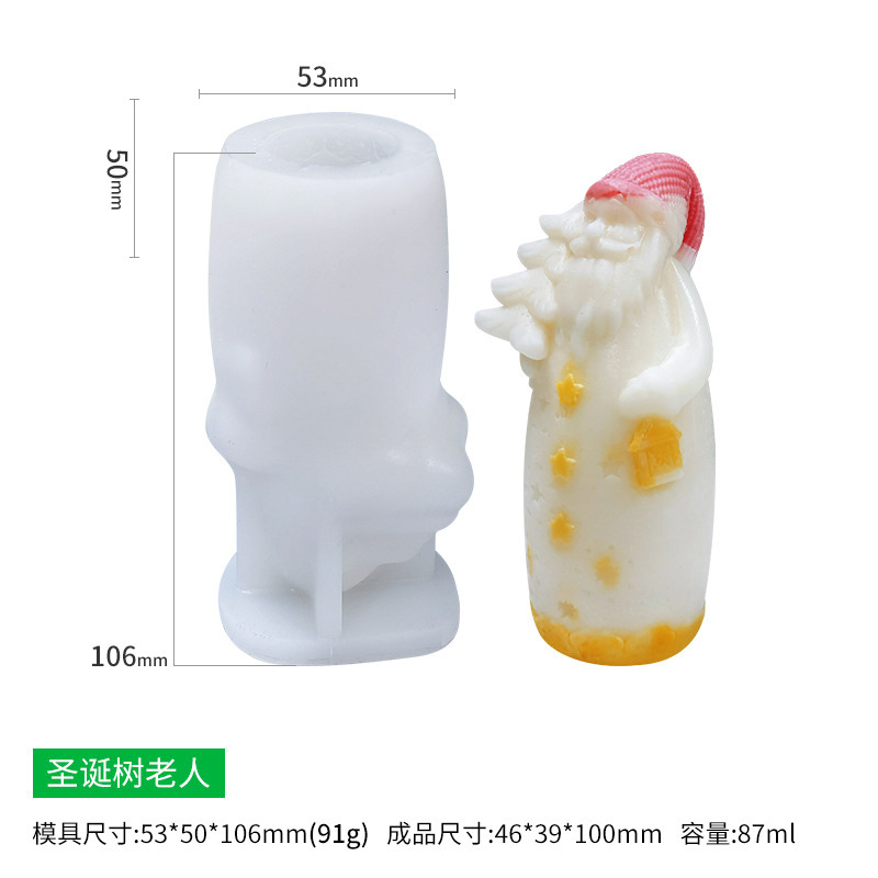 diy Christmas Tree Aromatherapy Candle Silicone Mold Christmas Flavor Handmade Soap Ice Block Gypsum Ornaments Silicone Mold