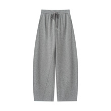 2025冬季新款百搭宽松显瘦直筒休闲阔腿裤卫裤抽绳长裤女3GBF4156