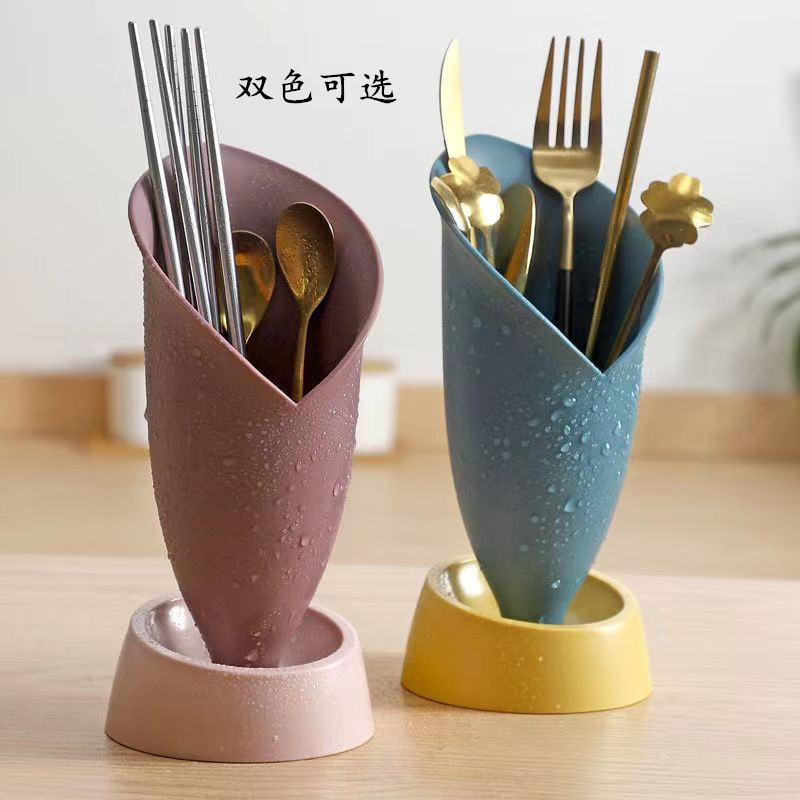 주방 젓가락 홀더 젓가락 케이지 보관 랙 보관 상자 데스크탑 펜 홀더 젓가락 바구니 가정용 숟가락 배수 젓가락 케이지