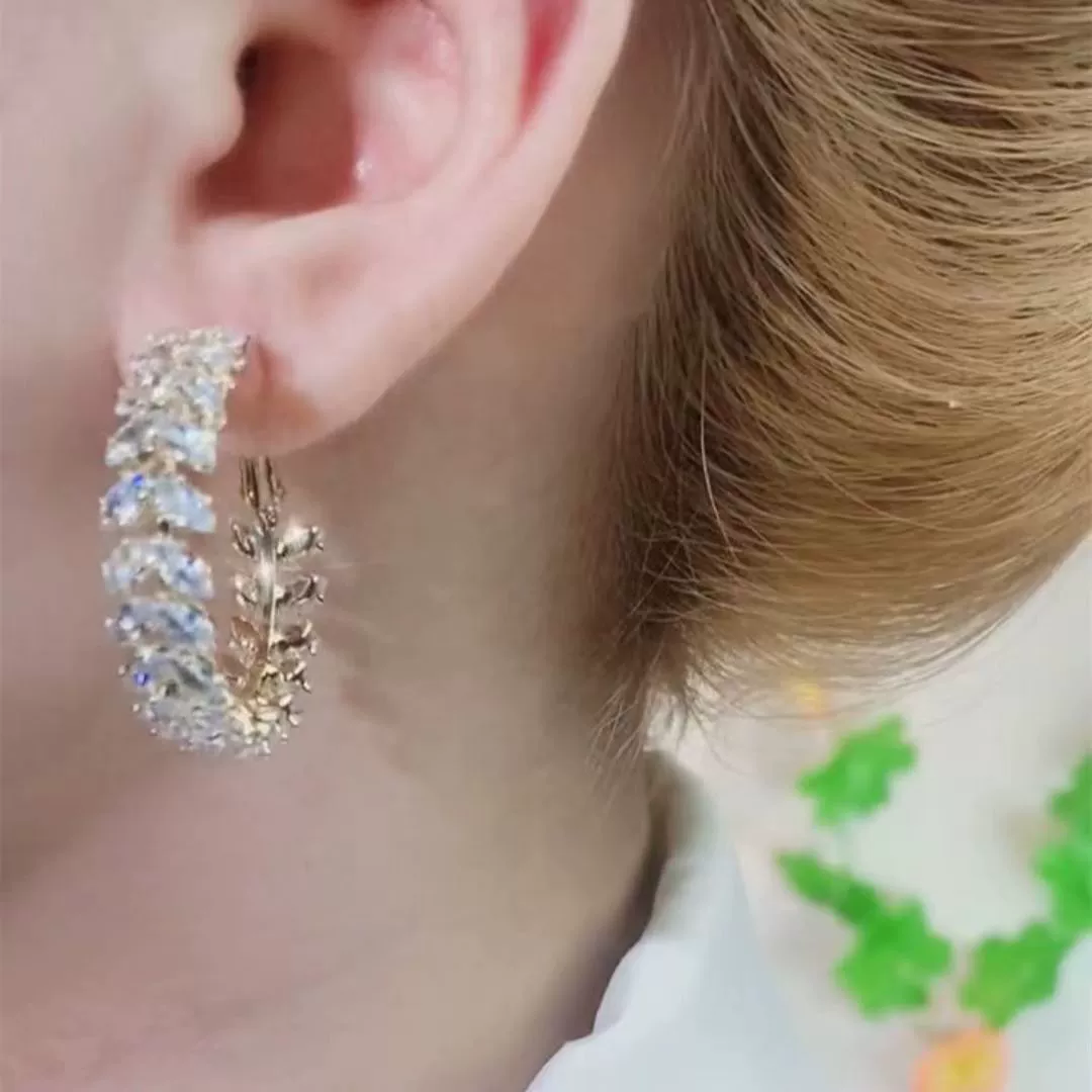 Design earrings, silver 925 sample, light luxury style, high-quality style, trend of season