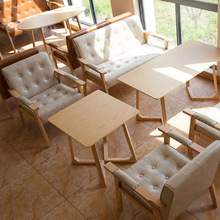 奶茶店桌椅组合甜品店咖啡厅卡座休闲清吧餐厅洽谈休息区沙发商用