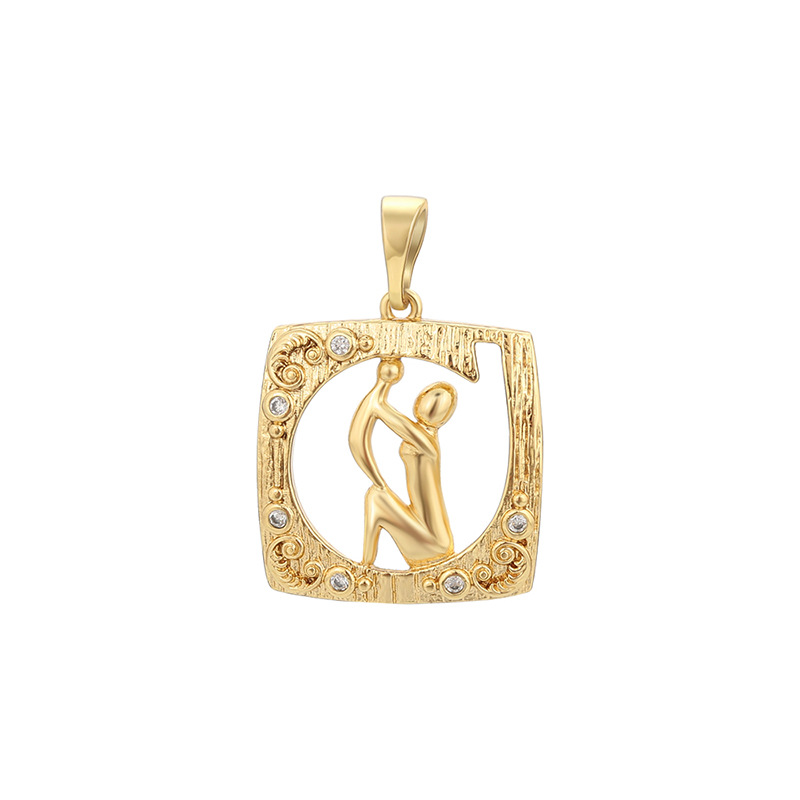 Xuping geometría cuadrada hueco diseño colgante del Día de la Madre paneado transfronterizo de 14k color simple artículos de personalidad para mujeres