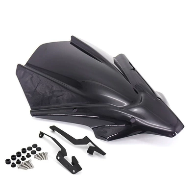 Suitable for Yamaha Mt07 Motorcycle Front Windshield Windshield Fairing Deflector 2021-2024 (Motorcycle front windshield) - black