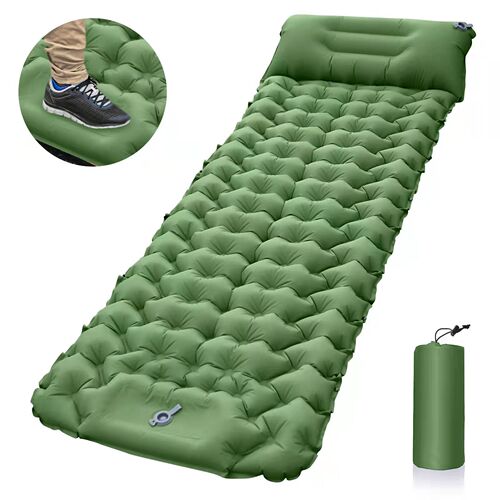 Portable Outdoor Inflatable Pad, Lightweight, Easy to Carry, Outdoor Camping Foot-Standing Waterproof Inflatable Sleeping Pad, Afternoon Nap Car Inflatable Mattress