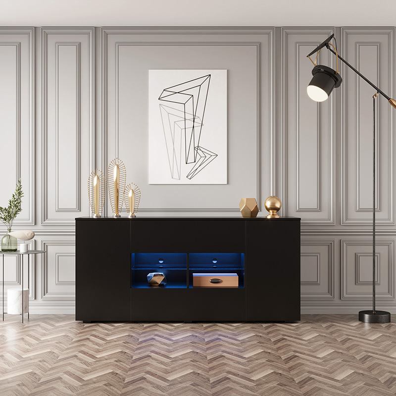 Pequeño apartamento armario simple hogar cocina té gabinete Blanco alto gabinete sala de estar pared aparador