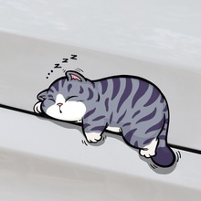 招吉猫车品汽车个性趣味卡通猫咪车贴宠物划痕贴电动车反光车身贴