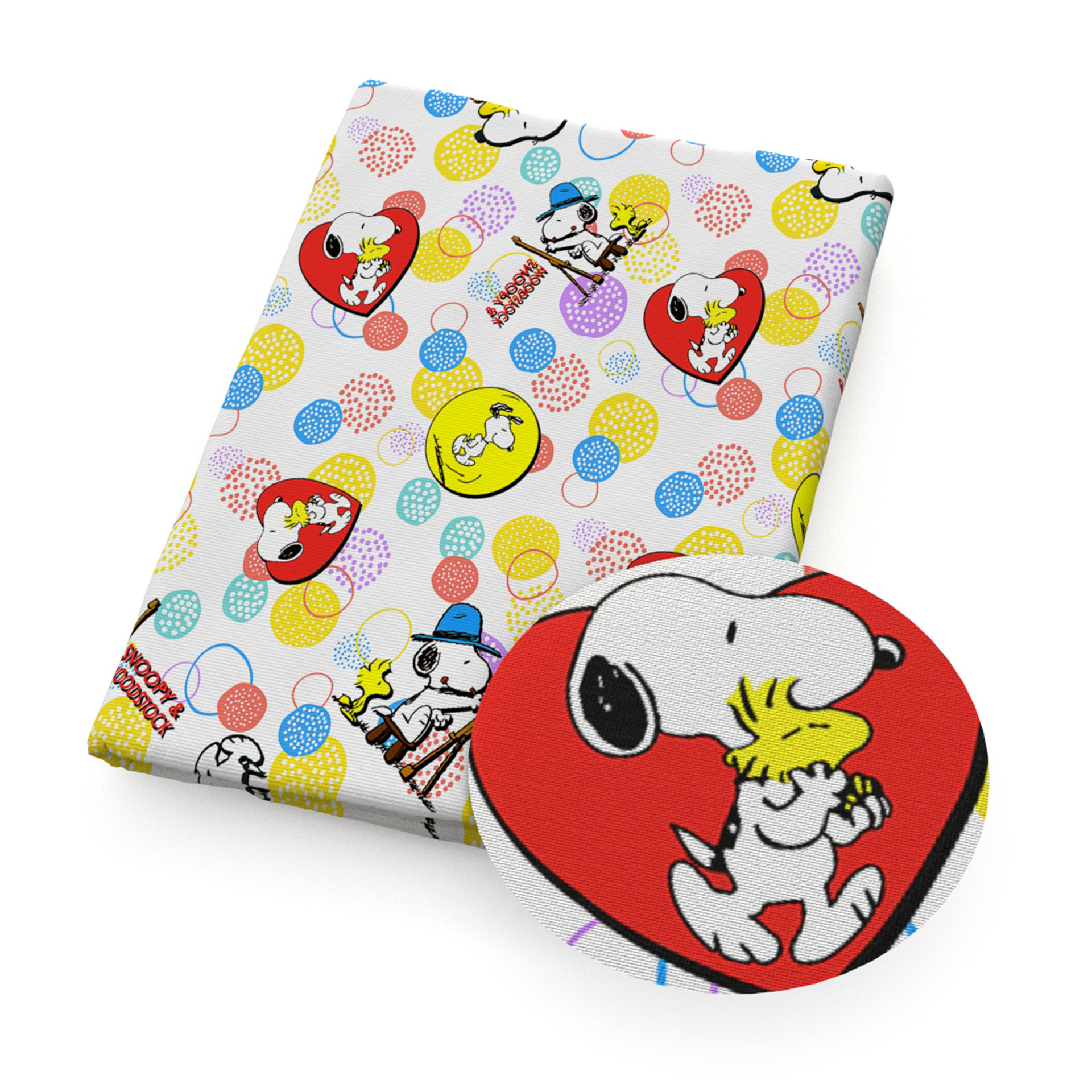 Perro Snoopy impresión de dibujos animados 100% tela de algodón DIY ropa hecha a mano bolsa, 1Yc55667